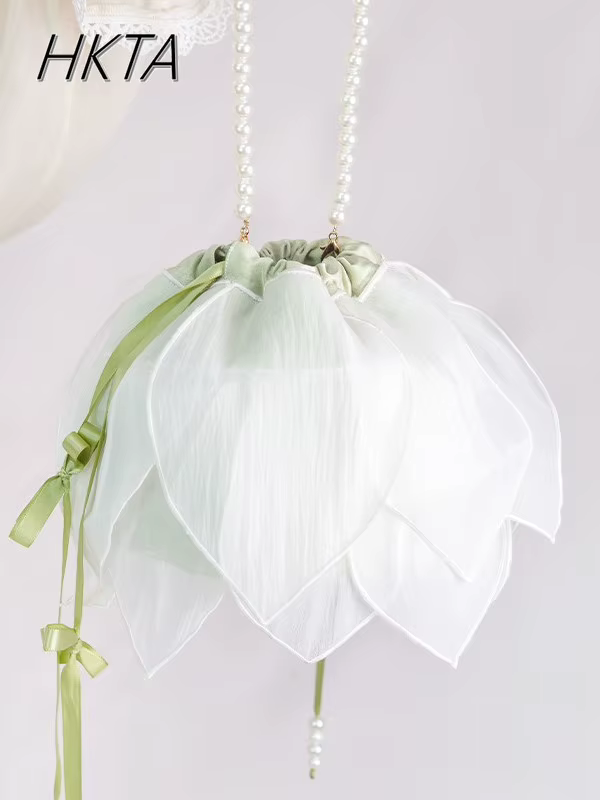 Vintage Lolita Original doux Kawaii Lotus Design sac printemps été nouveaux sacs Hanfu accessoires a