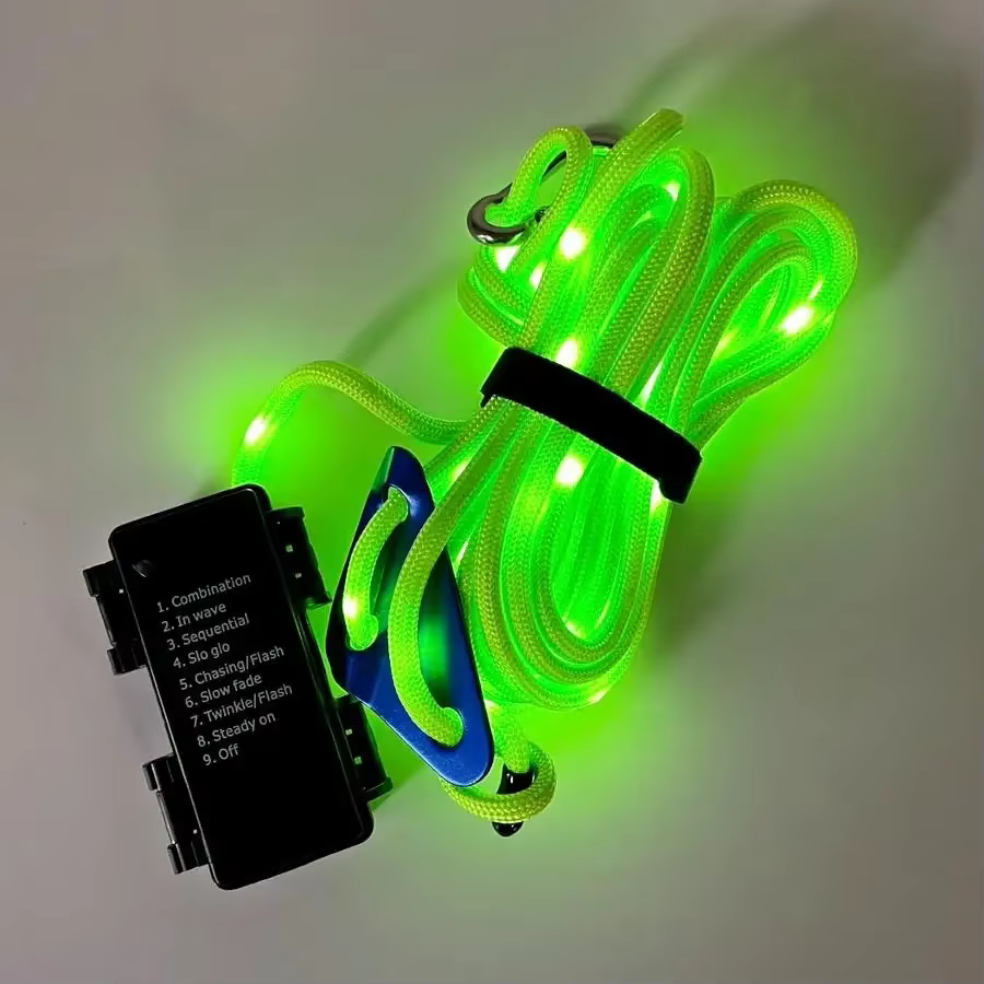 LED Camping vent corde lampe lumineuse auvent tente toit Anti-déclenchement nuit avertissement corde