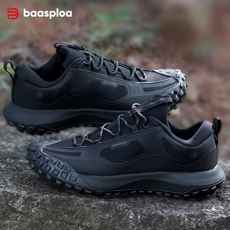 Baasploa hommes chaussures de randonnée en plein air imperméable Camping résistant antidérapant bask