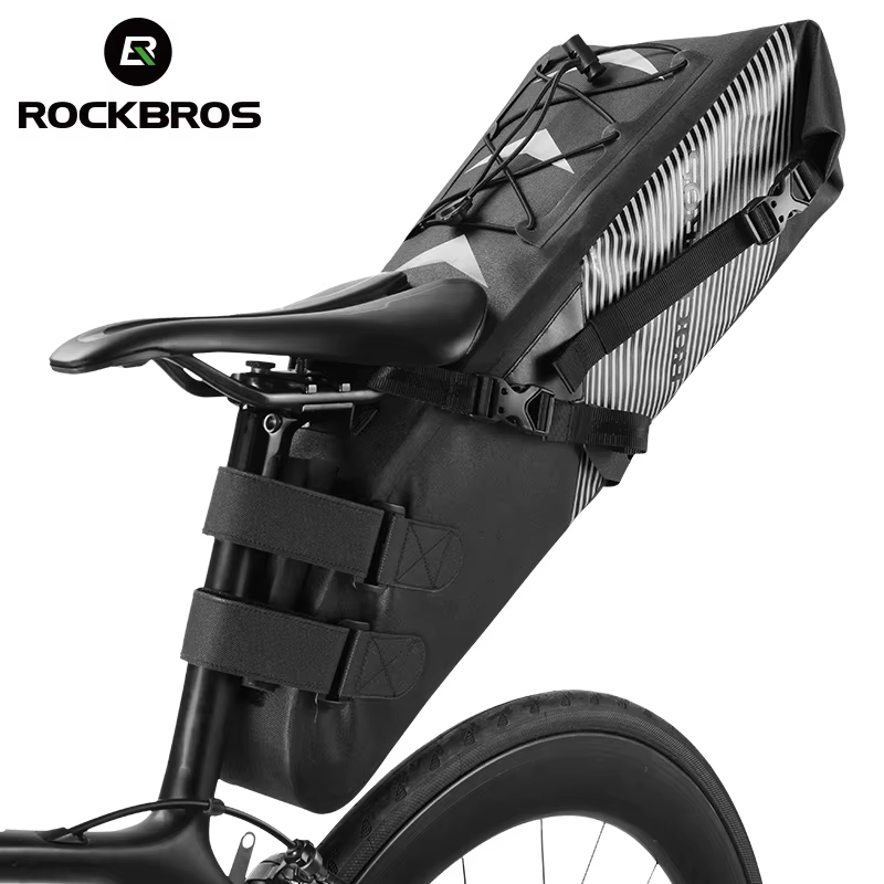 ROCKBROS – sac de vélo réfléchissant imperméable 8 10 14 L, sacoche de selle de grande capacité, sac