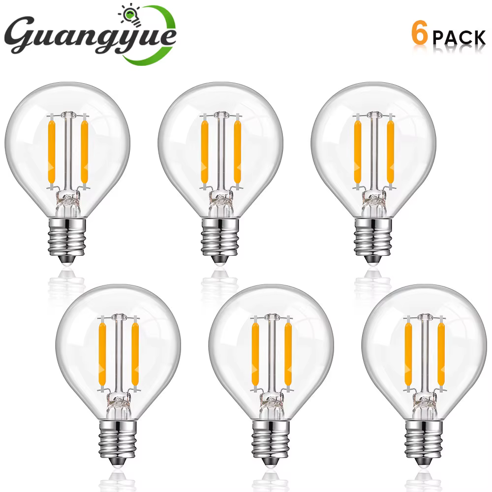 Ampoules de remplacement LED Globe en verre transparent E12 E14, ampoules Globe Edison pour intérieu