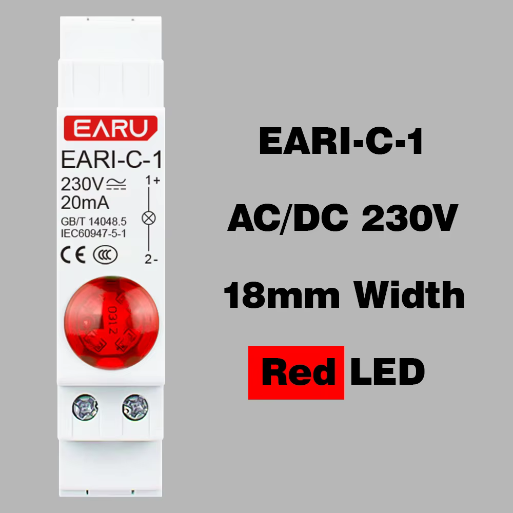 18mm Rail voyant AC DC 220V 230V LED double couleur Signal lumineux Tri couleur indicateur 50/60Hz l