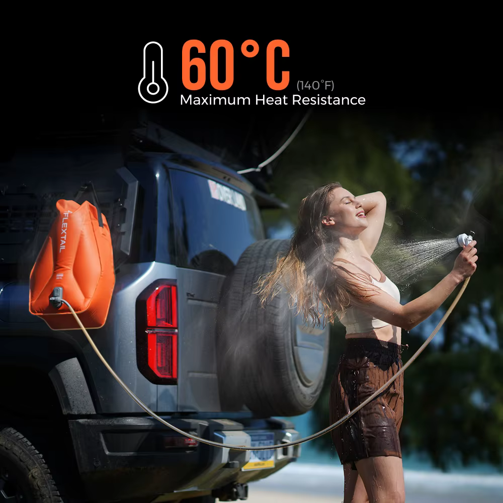 FLEXTAIL TINY SHOWER BUCKET/SAC - Réservoir d'eau extérieur 20L avec pompe intégrée, distribution au