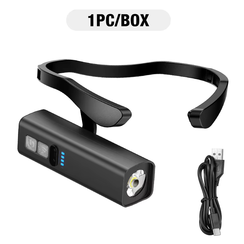 Lampe frontale à clip d'oreille, phare LED lumineux, lampe torche rechargeable étanche pour la pêche