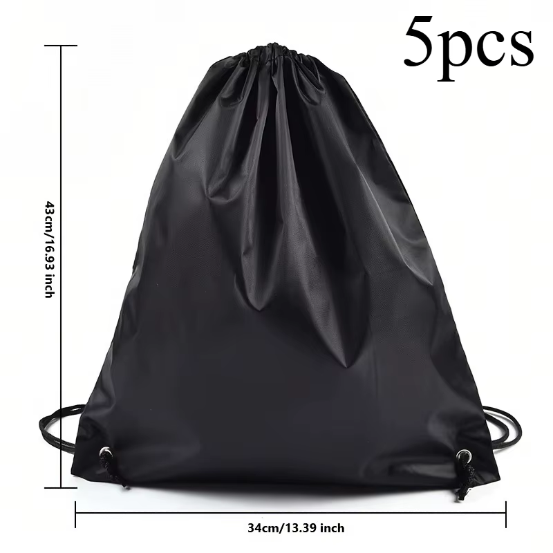 Sac de sport portable noir, sac à dos de cyclisme avec cordon de serrage, sac à chaussures de gym, s