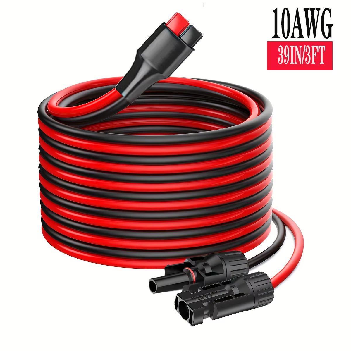 JMUYTOP – câble de panneau solaire 6 pieds/78 pouces 10awg, avec connecteurs Anderson pour centrale 