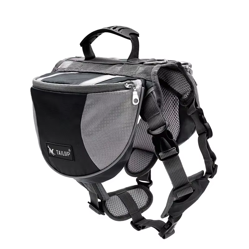 Sac à dos réfléchissant pour chien, sac de voyage avec compartiment de rangement pour collations, ac