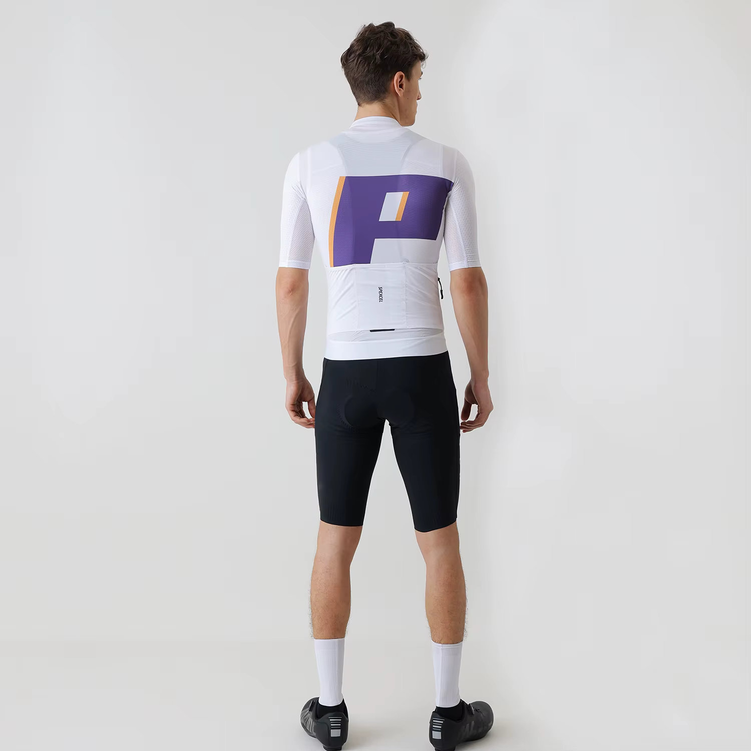 SPEXCEL-Maillot de Cyclisme PRO à Manches Courtes, Adapté à la Course Italienne, Tissu observateur e