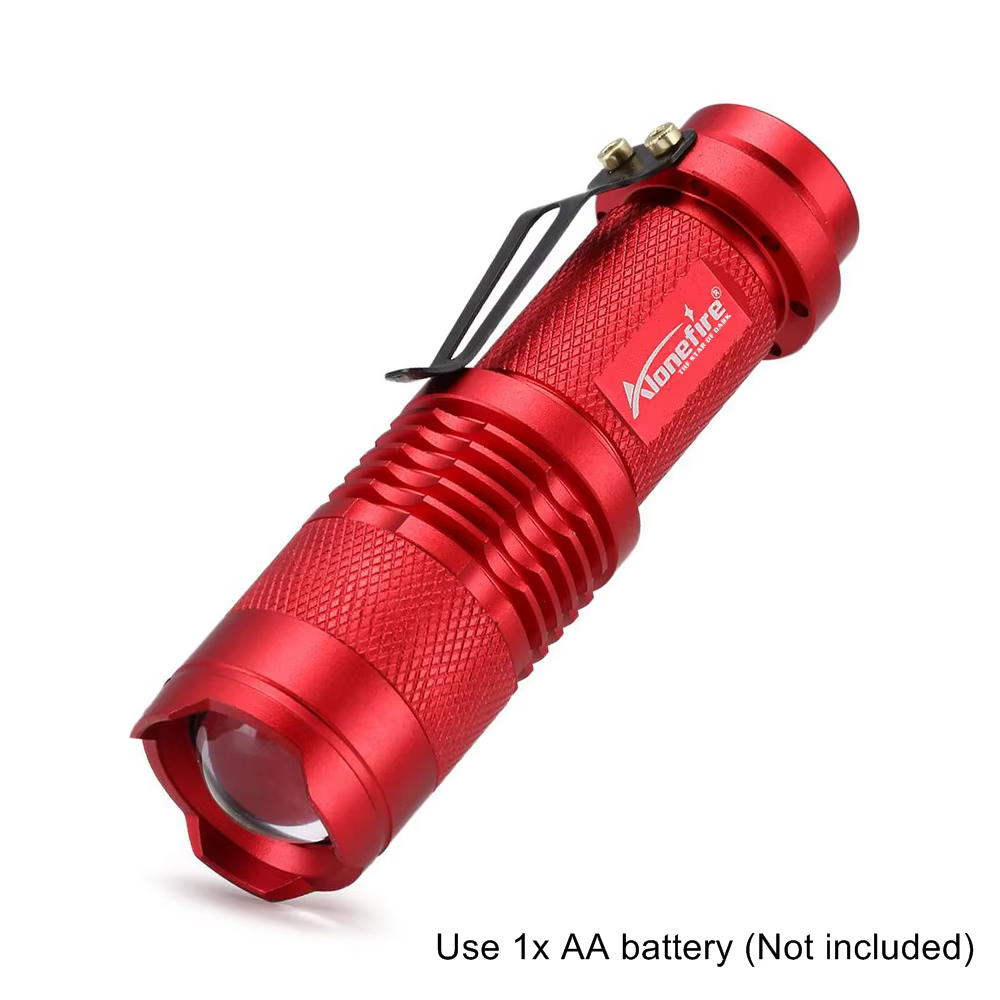 Lampe de poche à Zoom à lumière rouge, Mini chasse, abeilles, pêche, vaisseaux sanguins, astronomie,