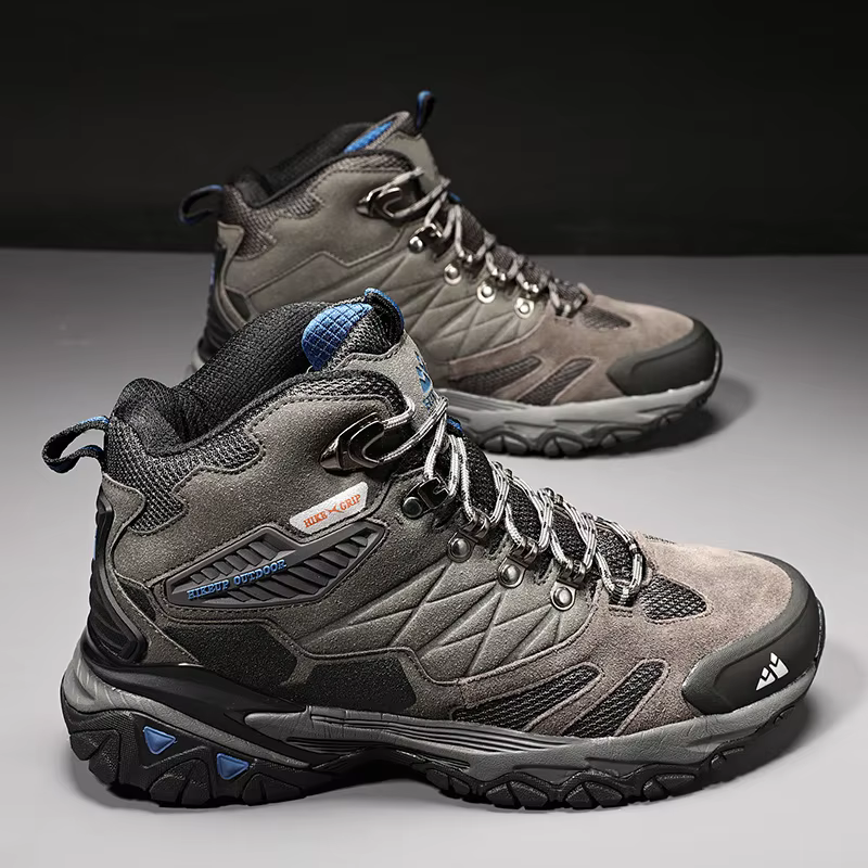 HIKEUP botte de randonnée hommes bottes de plein air daim haut Trekking Sport hommes chaussures impe