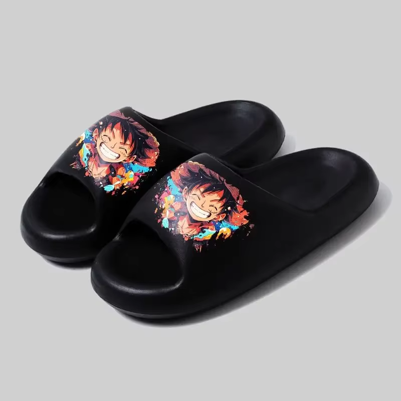 Une pièce Luffy Zoro mignon dessin animé fond souple tongs personnalité élégant et confortable homme