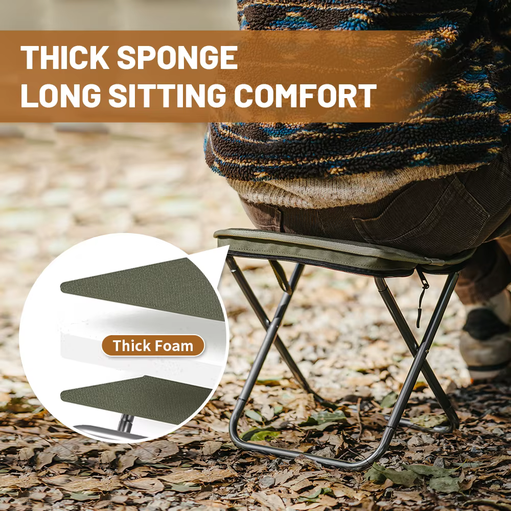 Natureifa-Chaise pliante légère pour camping en plein air, tabouret de pêche portable, siège en épon