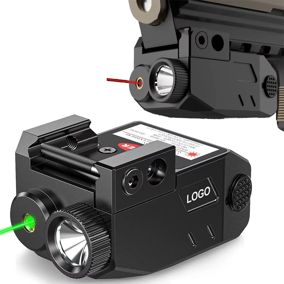 Lampe de poche tactique Richfire 2 en 1, 500 Lumens, torche LED rechargeable pour rail Glock 17 19 2