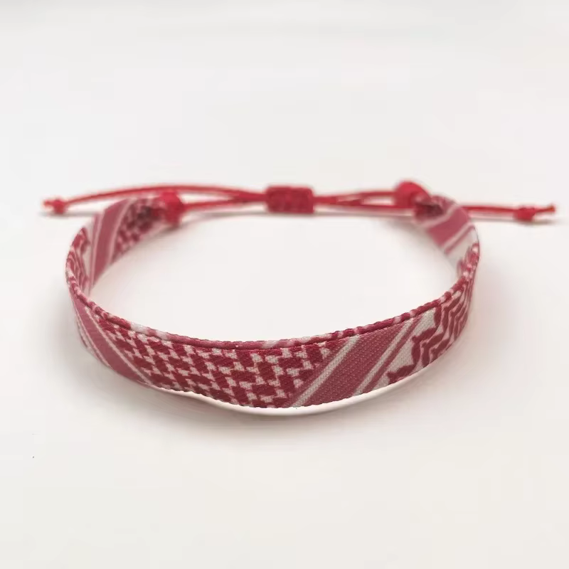 Bracelet géométrique à pois de Gaza pour hommes et femmes, tissage multicolore à la main, sensation 