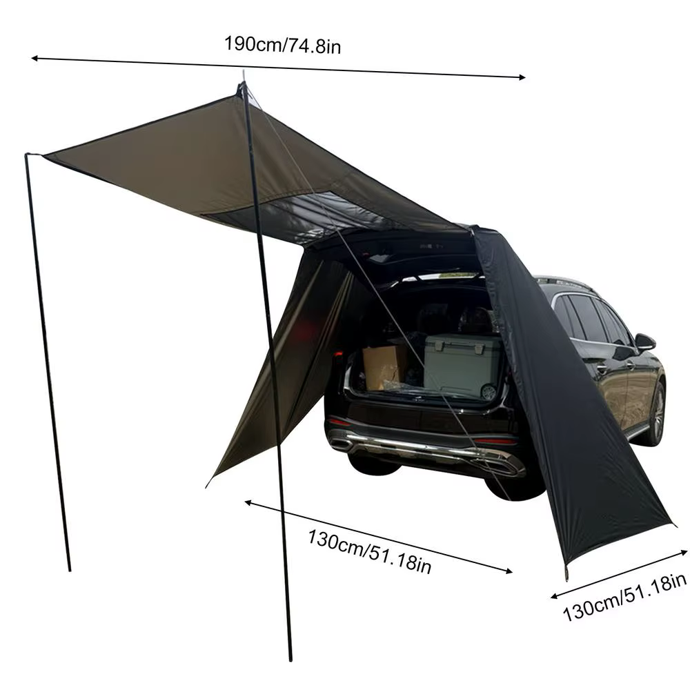 Tente arrière de voiture portable / bâche de camping / tente universelle imperméable et coupe-vent p