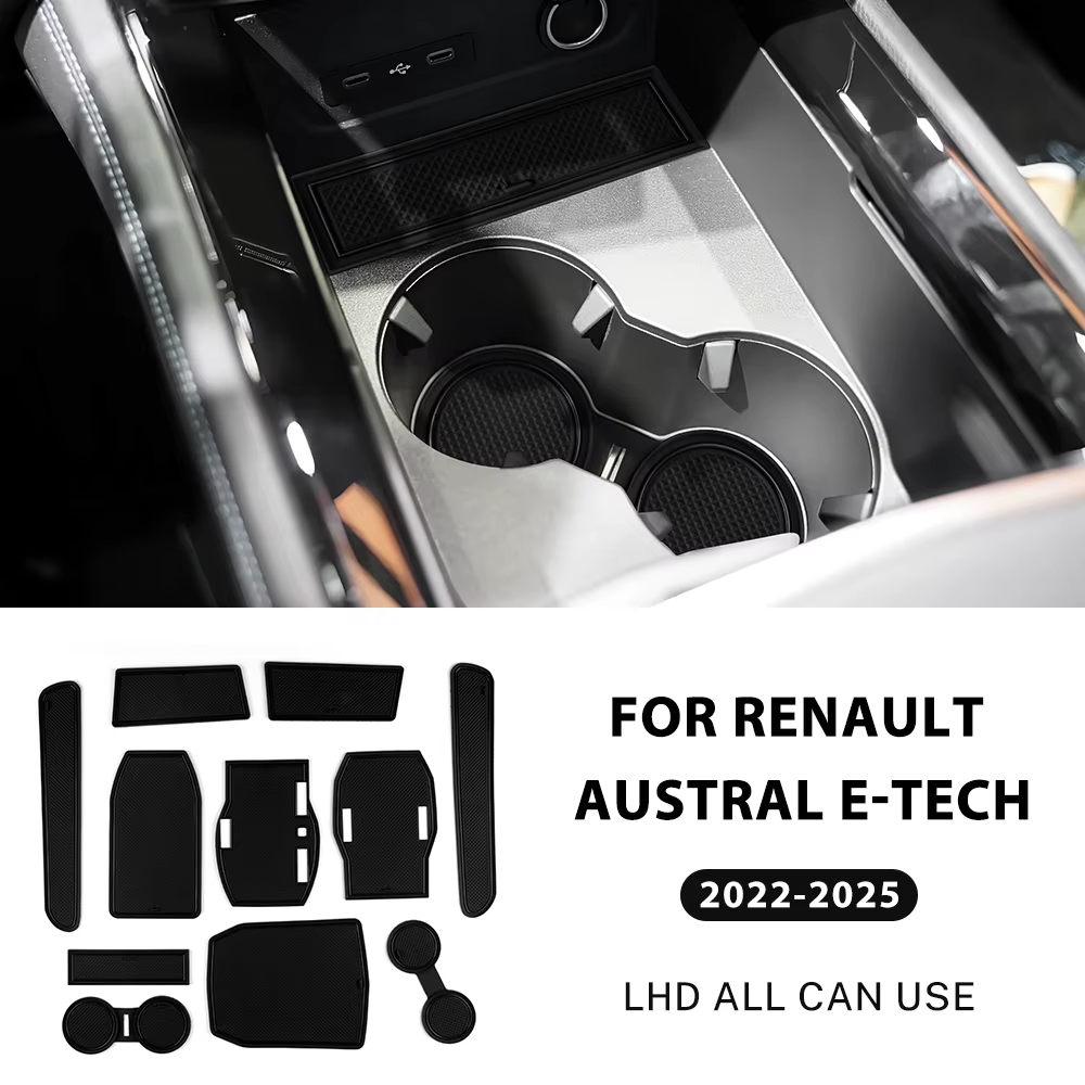 Tapis de rainure de porte de voiture, tapis de fente antidérapant pour Renault Austral e-tech hybrid