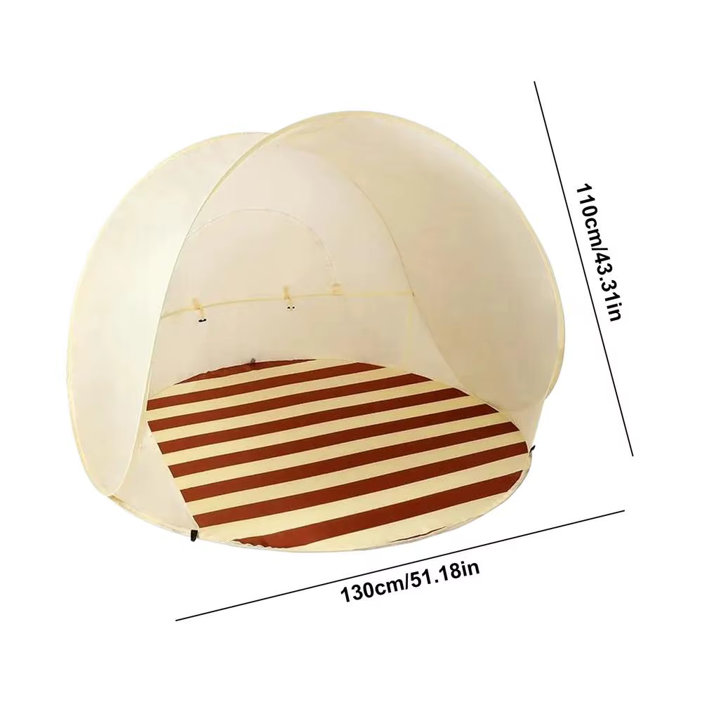 Tente de plage portable pour 3/4 personnes, auvent de camping facile à monter, abri de plage avec fe