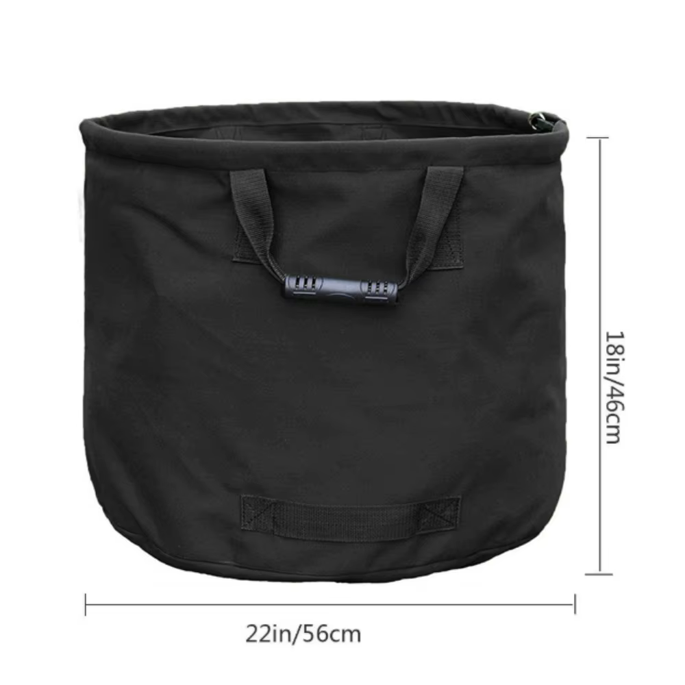 Sac de compost de feuilles de jardin renforcé, sac poubelle d'extérieur pliable et pliable, robuste 