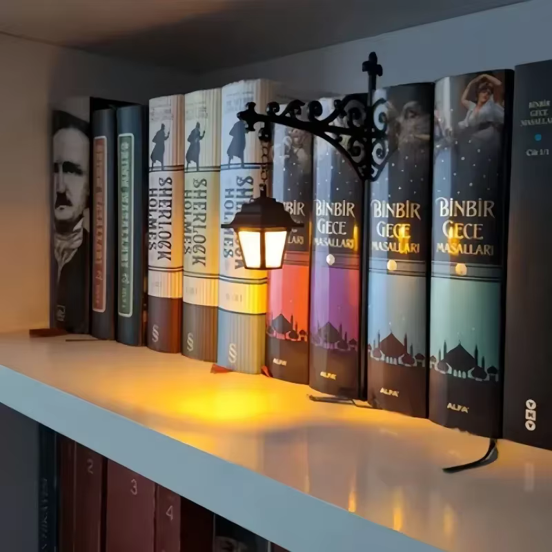 Lanterne murale rétro suspendue, décoration murale, lampe de nuit LED en métal noir à fixation par v