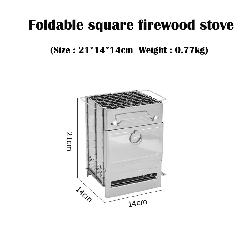 Poêle à bois, réchaud de Camping Portable, petit poêle à bois pour tente extérieure, cuisine, pique-