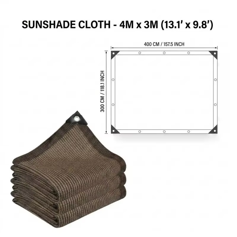 Voile d'ombrage 4x3m pour tente, protection UV, membrane pare-soleil pour camping extérieur, voiture