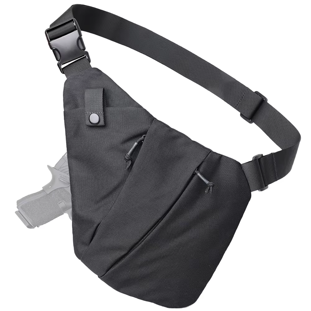 Sac tactique de transport dissimulé pour arme à feu - Holster pour pistolet à tir droit avec concept