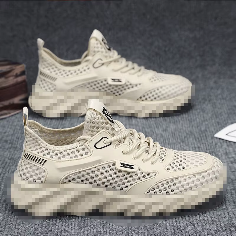 Chaussures de randonnée aquatique pour hommes à bout rond, en maille ajourée respirante, séchage rap