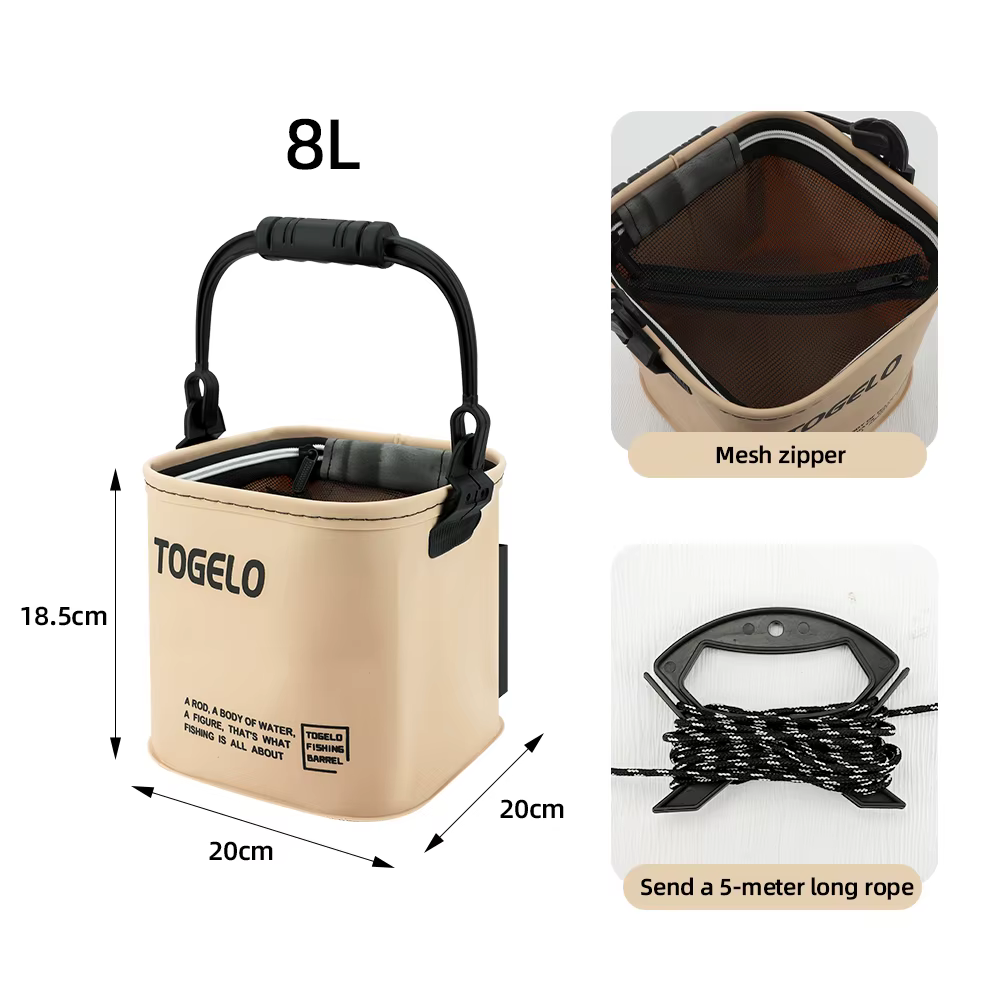 Seau de 8L/13L pour la pêche, accessoires de pêche, nouveaux articles de pêche, valise d'accessoires