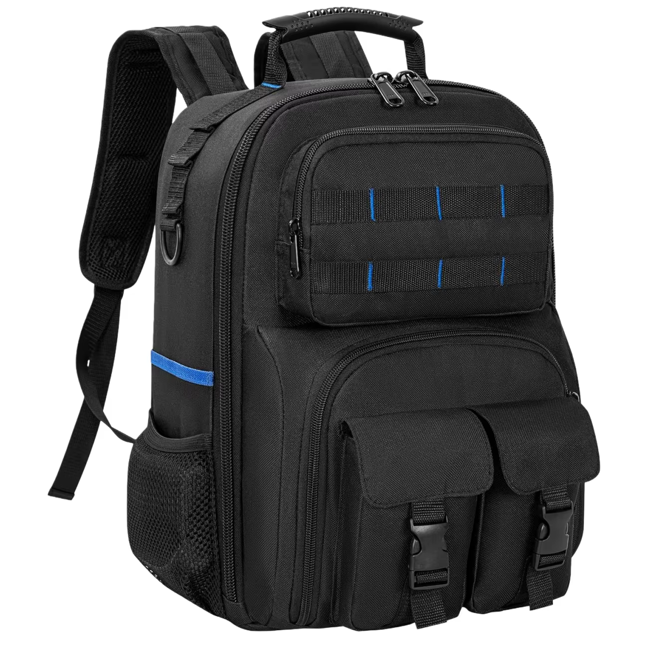 Sac à dos pour outils robuste avec épaulettes rembourrées et organiseur d'outils amovible, sac à dos