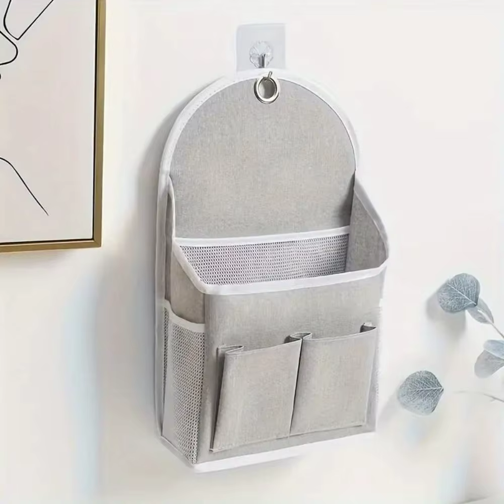 Sac de rangement mural, sac de rangement suspendu avec poche latérale, organisateur pour la chambre,