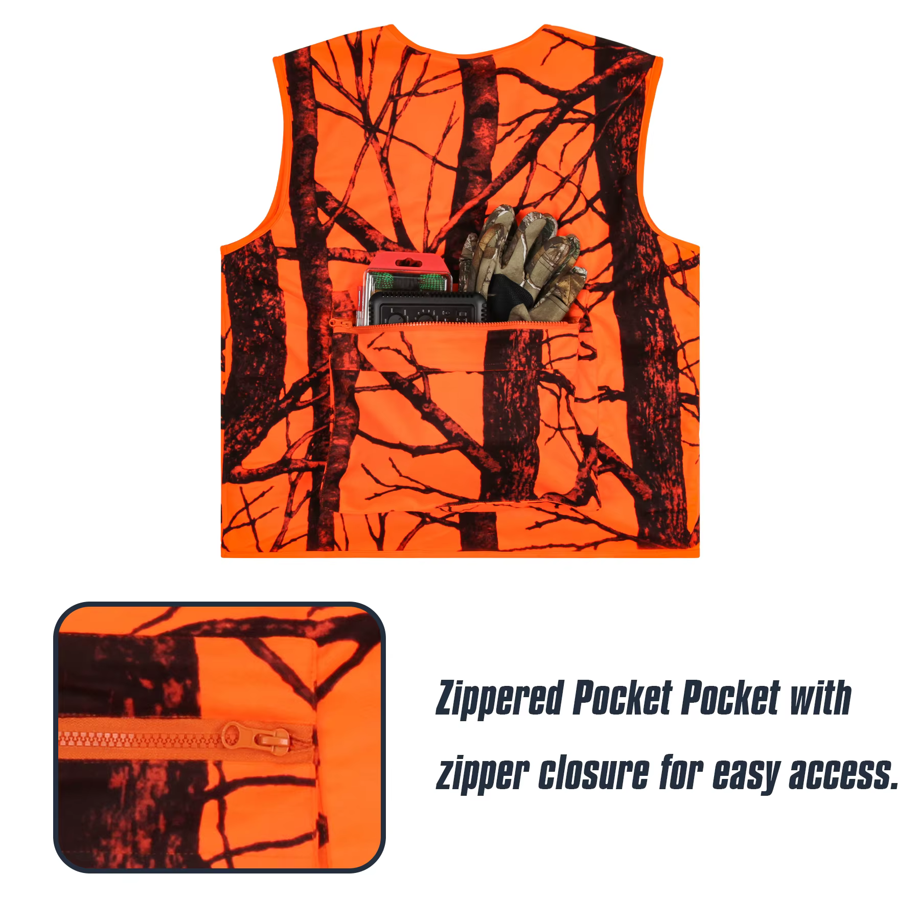 GUGULUZA M-4XL gilet extérieur pour hommes randonnée pêche chasse Orange multi-poches gilet séchage 