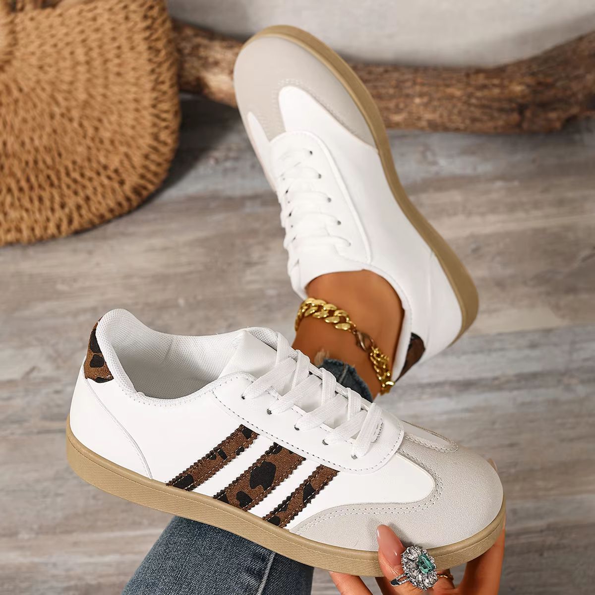 Chaussures de sport rétro fines, respirantes et légères pour femmes, à boucle croisée, bout rond, ta