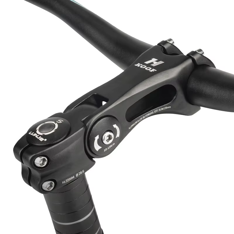 Tige de vélo vtt réglable 25.4 31.8mm tige de guidon de vélo ultralégère 3D forgée ± 60 ° Puissanc