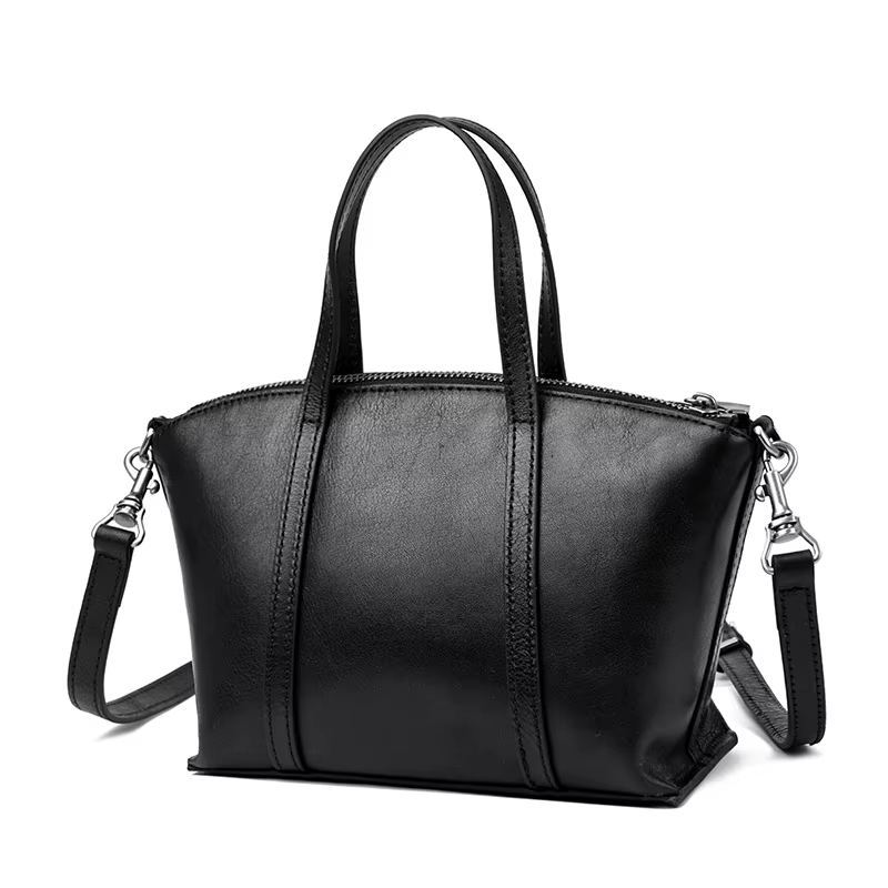 Sac à bandoulière en cuir de vache pour femme, sac à main de grande capacité pour les trajets quotid