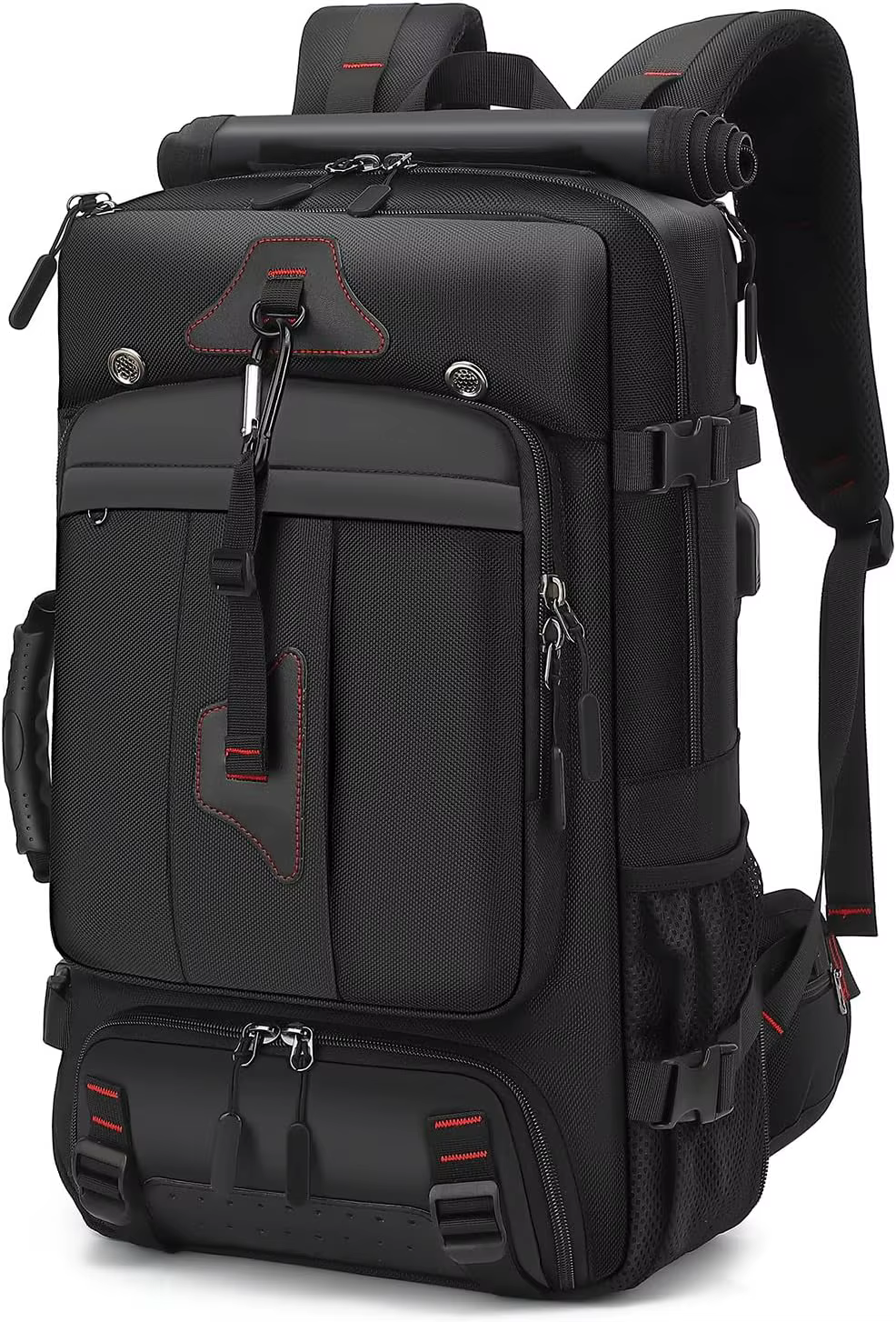 Sac à dos de voyage pour homme 50L, grand sac à dos portable, sac à bagages durable et convertible a