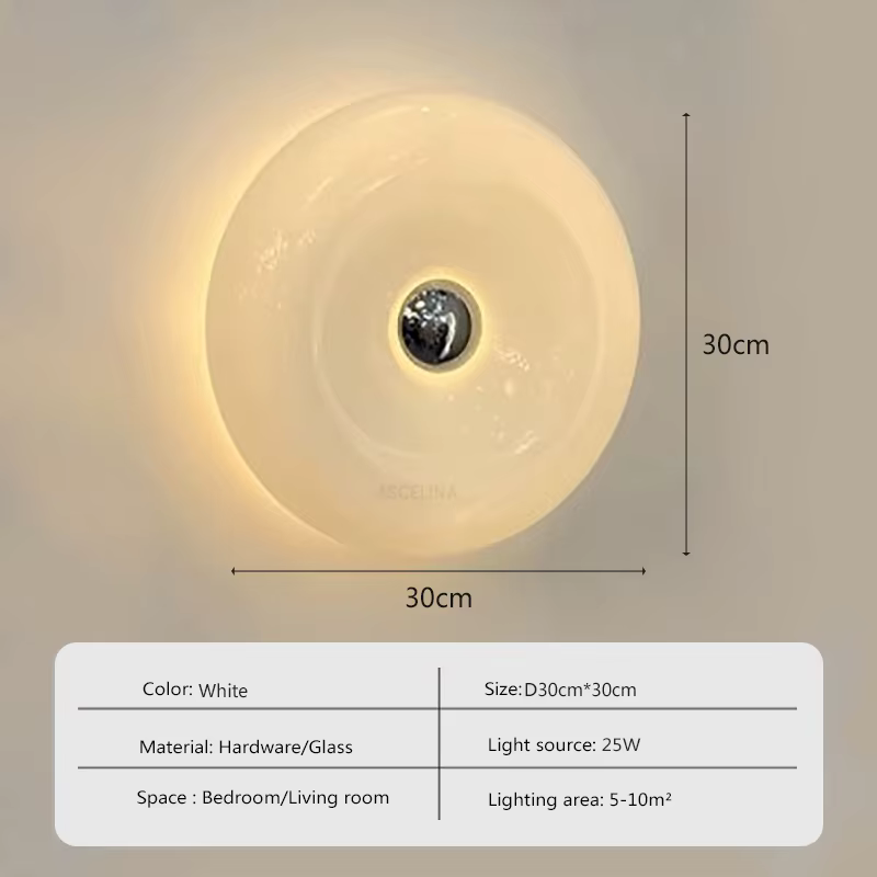 Applique Murale LED en Verre au Design Nordique, Luminaire Décoratif d'Nik, Joli Tactile, Idéal pour