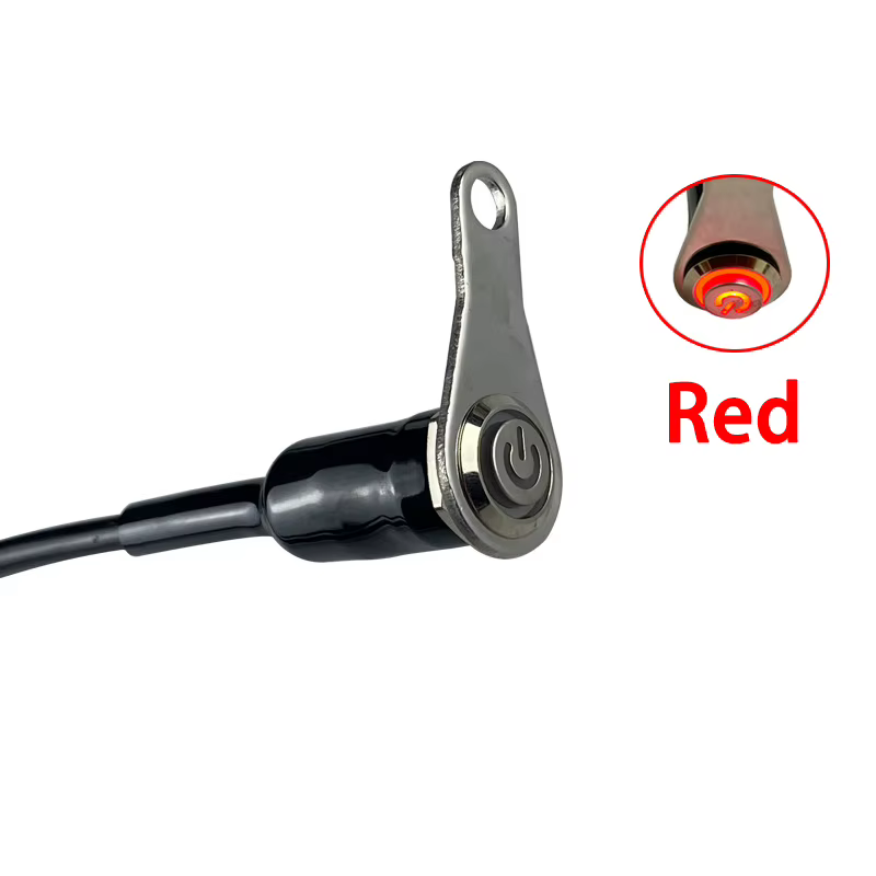 LED interrupteur marche + arrêt guidon montage en alliage d'aluminium étanche 12V antibrouillard lam