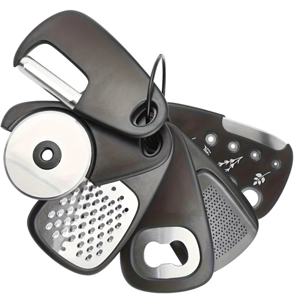 Ensemble d'ustensiles de camping au design compact, gain de place, sans alimentation électrique, ens
