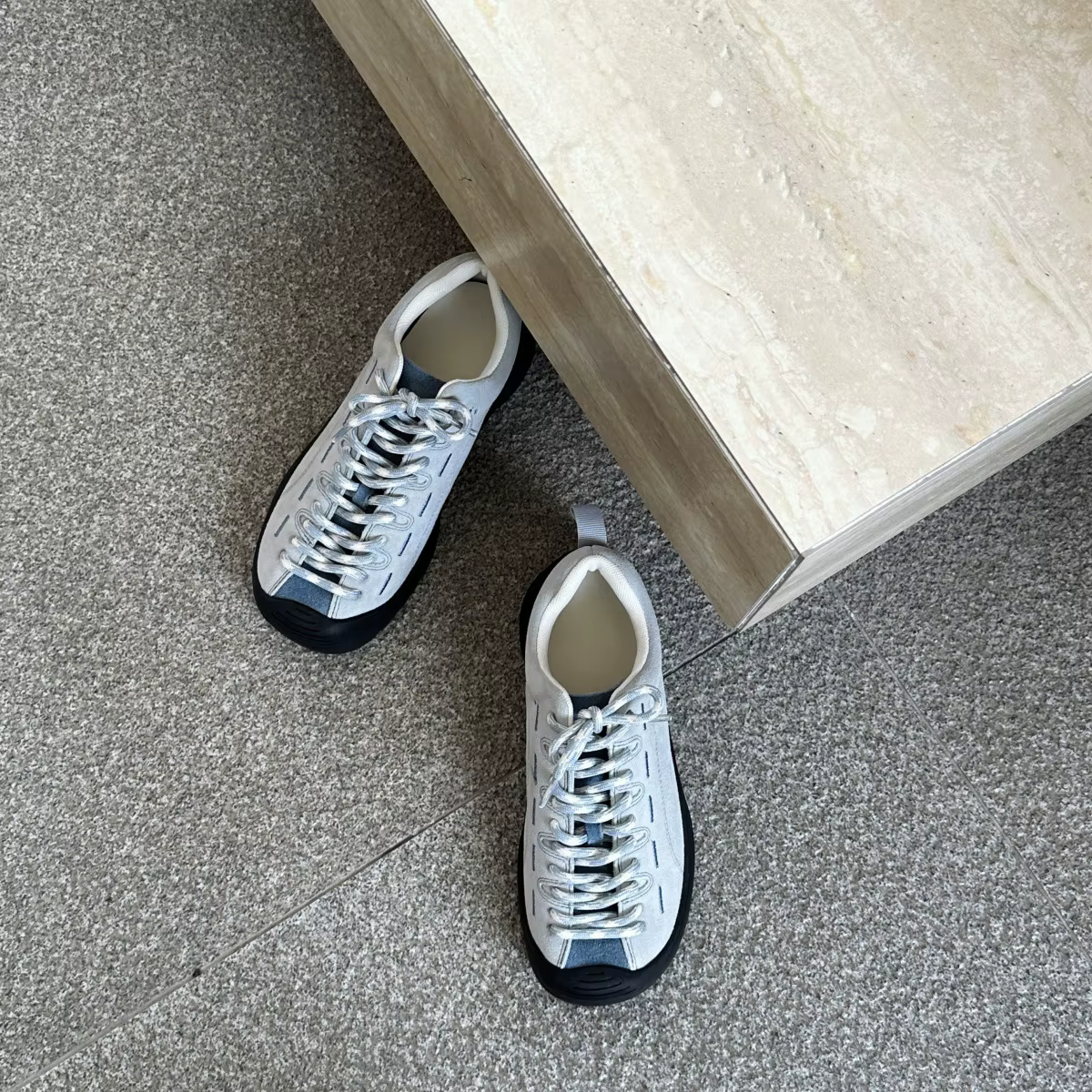Chaussures de montagne en cuir pour femme, nouvelle collection printemps, à semelle épaisse, style d