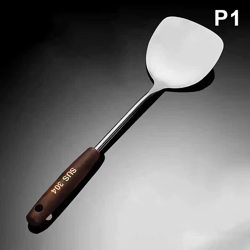 Wok spatule fer et louche ensemble d'outils ustensiles de cuisine spatule pour équipement de cuisine