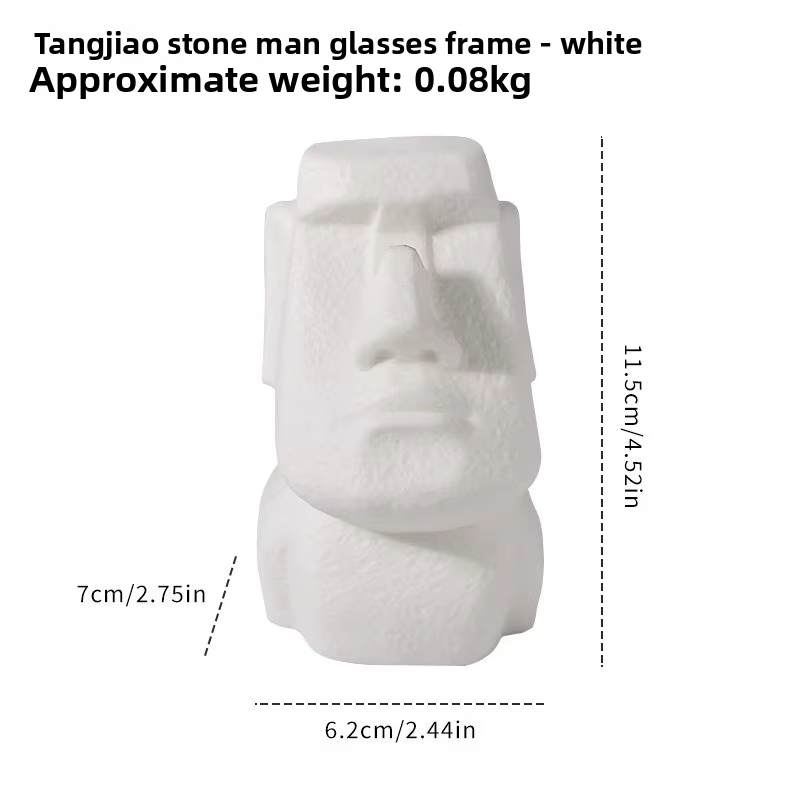 Support de lunettes rigolo style Moai, décoration de bureau, petit support de rangement pour lunette