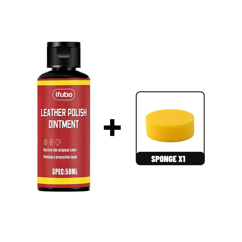 Cire de polissage pour cuir 50 ml – Restaurateur premium pour cuir délavé, revitalise la brillance, 