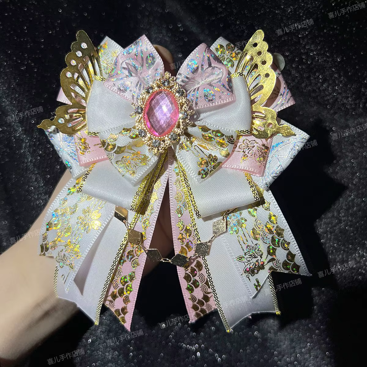K-pop Idol Concert bricolage accessoires ensemble bâton lumineux breloques Mini nœud papillon porte-