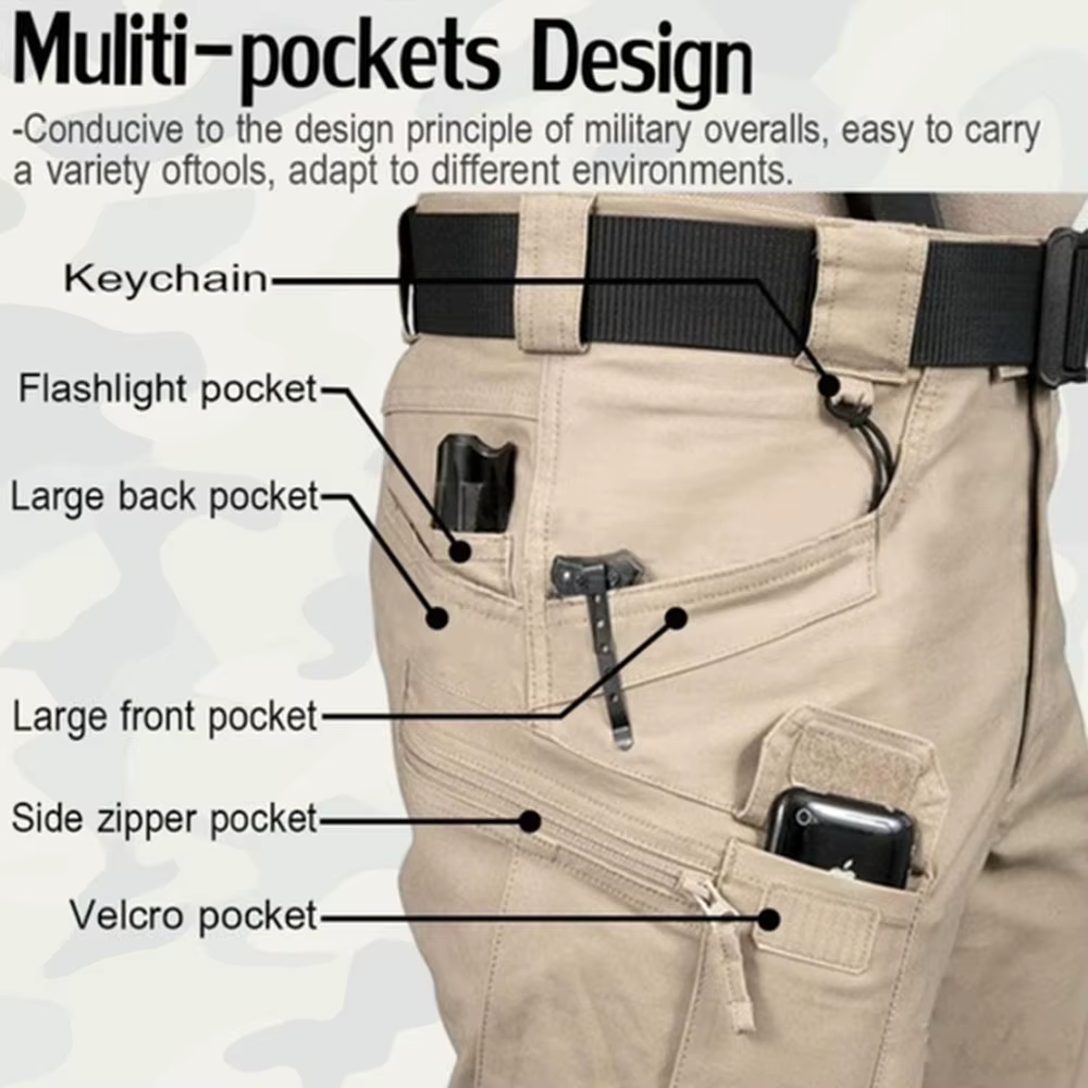Pantalon Cargo tactique pour hommes, grande taille 6XL, pantalon de sport décontracté en plein air, 