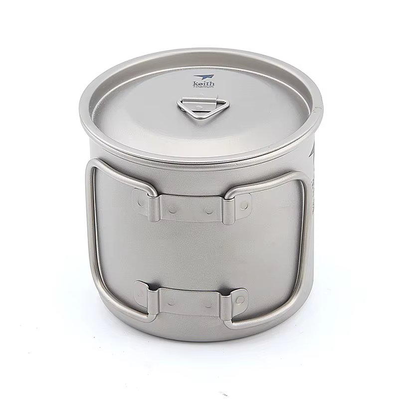 Pamono-Tasse à eau en titane avec couvercle Ti3240 ,350ml, ustensiles de cuisine pour pique-nique, s