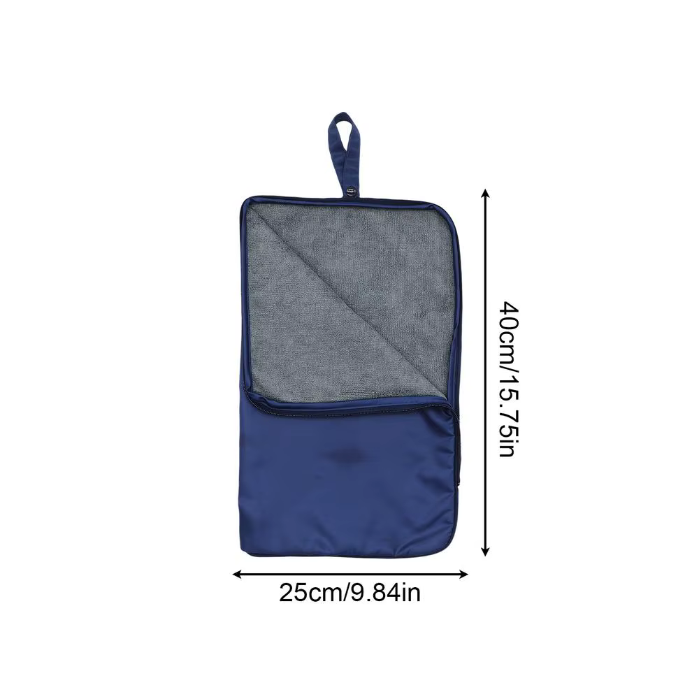 Sac de plage compact avec fermeture éclair, sac à serviettes humides, poignée, pochettes étanches po