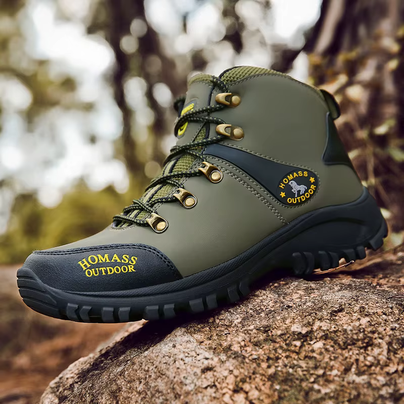 Chaussures d'alpinisme imperméables pour hommes, baskets en cuir, bottes de randonnée en plein air c