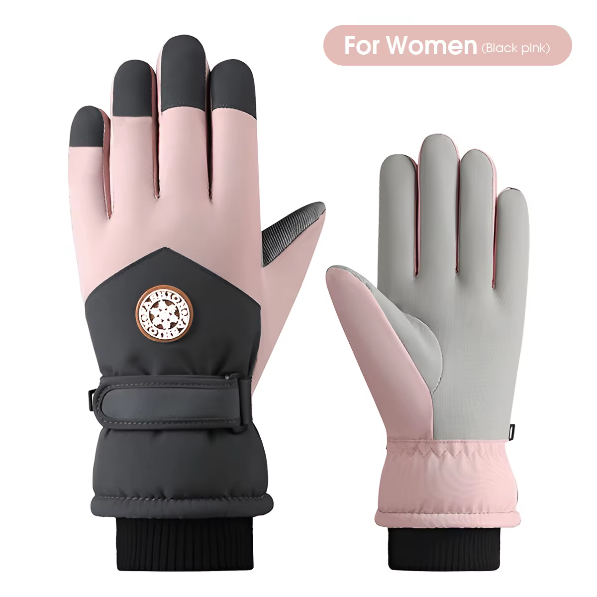 Les gants de ski sont chauds, résistants au froid, épais, antidérapants, résistants aux éclaboussure