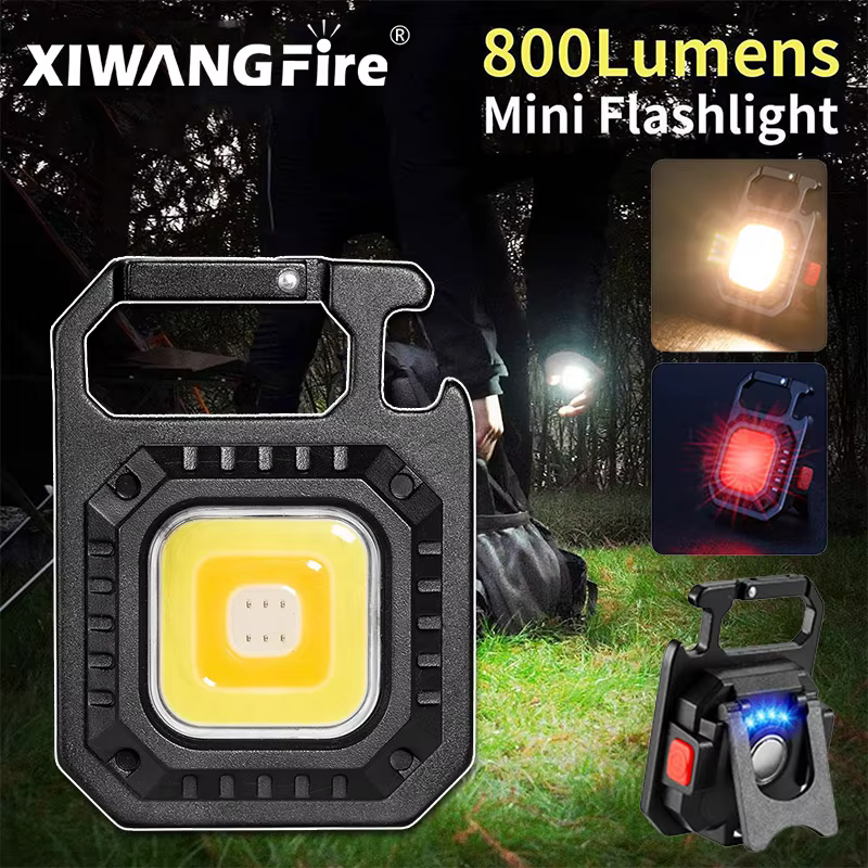 1/3/5 PIÈCES Lampe De Poche LED Lampe De Travail Portable COB Lampe De Poche Porte-clés USB Recharge