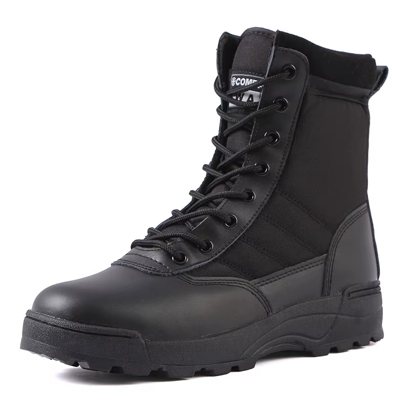 Bottes de randonnée pour hommes, bottes de désert noires à tige haute, bottes à plateforme unisexes,